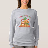 T-shirt Amis Animaux Mignons de Noël (Devant)