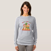 T-shirt Amis Animaux Mignons de Noël (Devant entier)