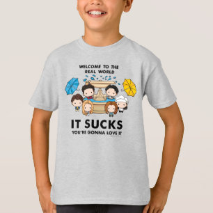 T-shirt AMIS™ Bienvenue dans le monde réel Chibi