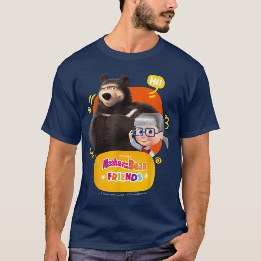 T-shirt Amis Bonjour drôle (Devant)