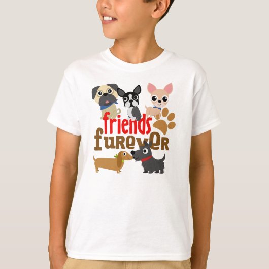 T-shirt Amis Chiens Furever Chiens Chiens Chiens Chiens Ch (Devant)