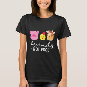 T-shirt Amis Cochon Poulet Vache Pas Nourriture Bio Légume