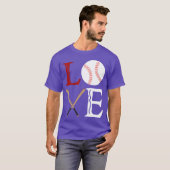 T-shirt Amis de baseball adorés (Devant entier)