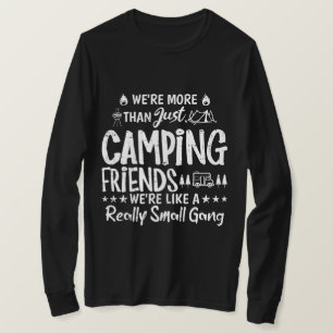 T-shirt Amis de camping drôles, petite bande, manches long