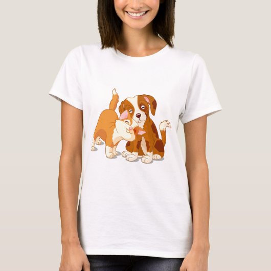 T-shirt Amis de chat et de chien (Devant)