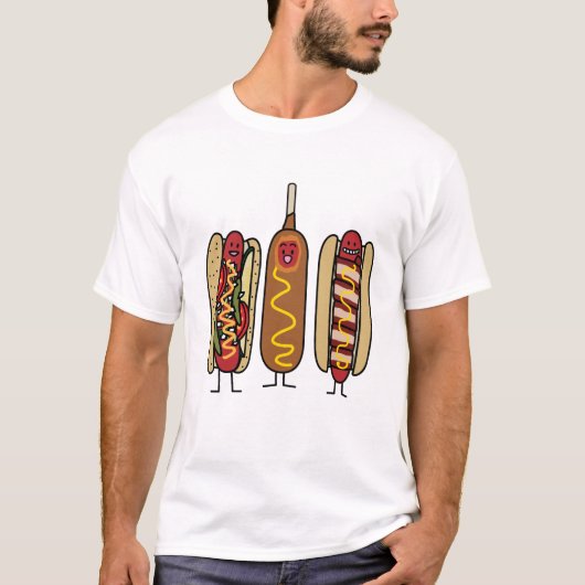 T-shirt Amis de hot-dog (Devant)