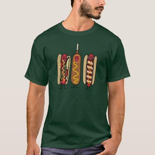 T-shirt Amis de hot-dog (Devant)