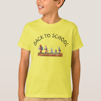 T-shirt Amis de la forêt de retour à l'école aquarelle