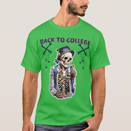 T-shirt amis de l'universitaire squelette (Devant)