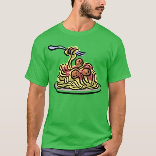 T-shirt amis de spaghetti (Devant)