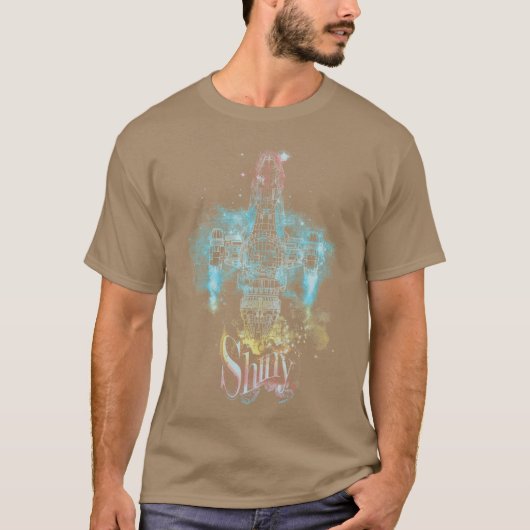 T-shirt amis de vaisseau spatial brillant (Devant)