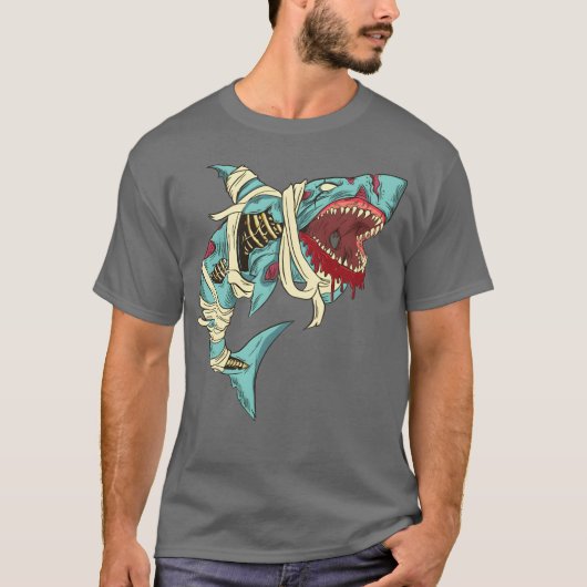 T-shirt Amis de Zombie Shark halloween (Devant)