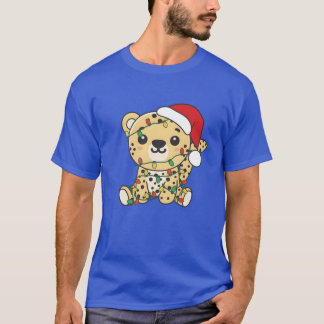 T-shirt Amis du léopard Noël Animaux d'hiver léopard