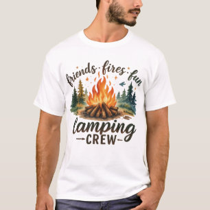T-shirt Amis Feux Amusant Camping