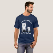 T-shirt Amis KiniArt American Eskimo (Devant entier)