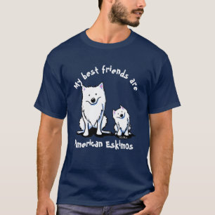 T-shirt Amis KiniArt American Eskimo