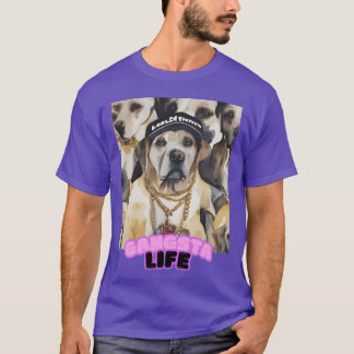 T-shirt Amis Labrador Gangsta Life