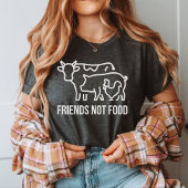 T-shirt Amis mignons Pas Nourriture, Végétarien, Végétarie
