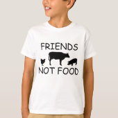 T-SHIRT AMIS PAS DE NOURRITURE (Devant)