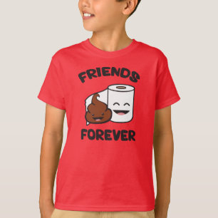 T-shirt Amis pour toujours - dunette et petit pain de