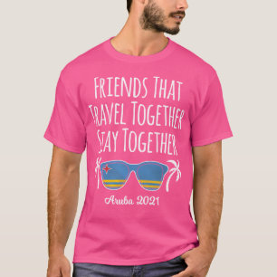 T-shirt Amis qui voyagent ensemble Aruba Girls Trip 2021