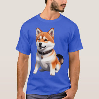 T-shirt Amis rétro chien Shiba