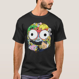 T-shirt Amis souriants Collage de personnage de visage sou