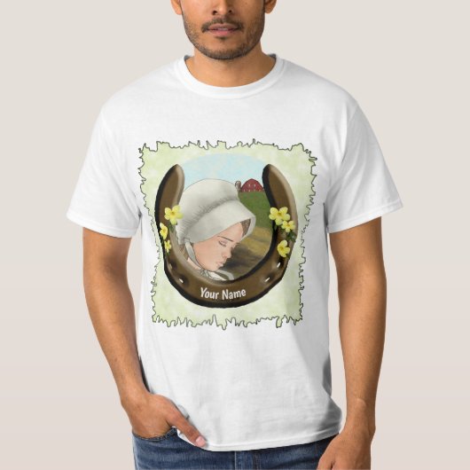 T-shirt Amish Girl Horseshoe (Devant)