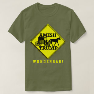 T-shirt Amish pour le signe avec des erreurs politique