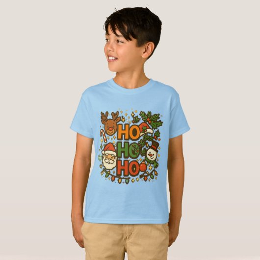 T-shirt AMITA | HO HO HO Holiday Crew Tee (Devant entier)