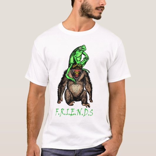 T-shirt Amitié De La Grenouille Et Du Singe (Devant)