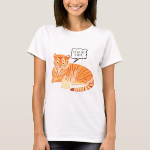 T-shirt Amitié du tigre et du lapin - Beau animal Illustra
