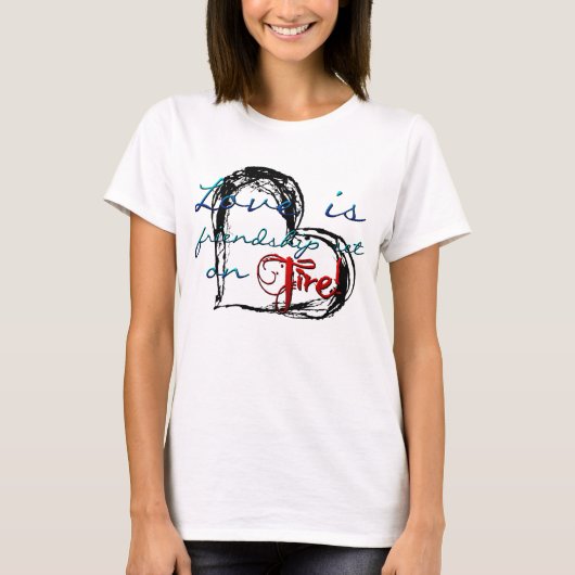 T-shirt Amitié en feu (Devant)