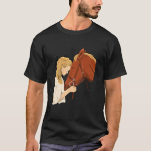 T-shirt Amitié entre fille et cheval