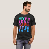 T-shirt Amitié Objectifs Rainbow Inspiration Citation (Devant entier)