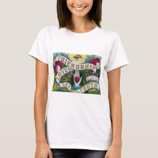 T-shirt Amitié ou l'oeil omniscient - Symbole vintage