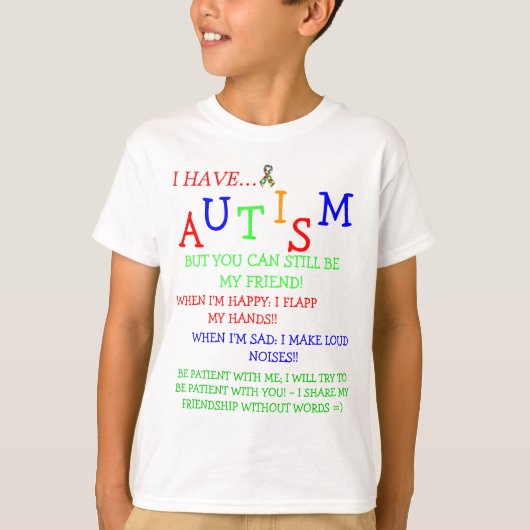 T-shirt amitiés ~Autistic de Friendz~Silent ! =) (Devant)