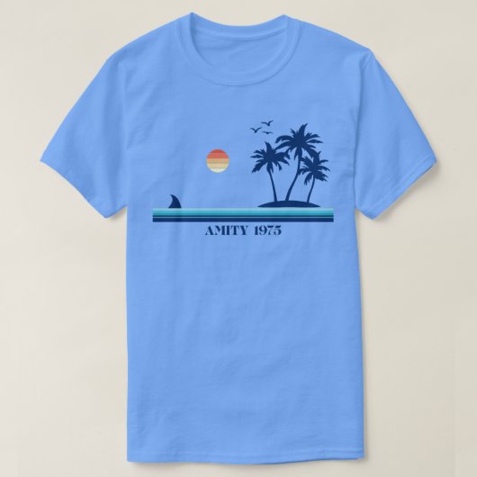 T-shirt Amity Island 1975 Casquette (Design devant)