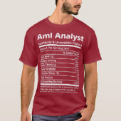 T-shirt Aml Analyst Aml Analyst    TNutritional and Gift (Devant)