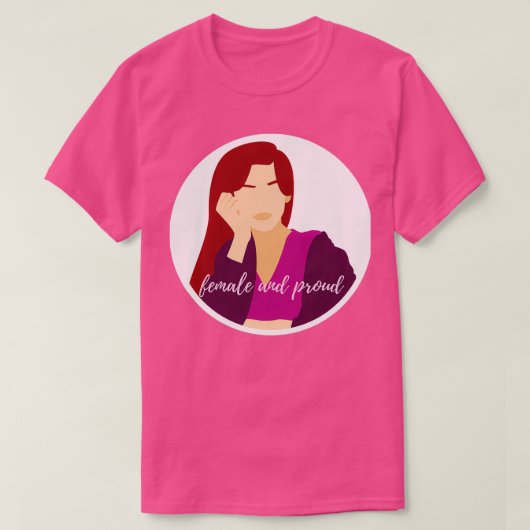 T-shirt Amme femelle Rouge Fière (Design devant)