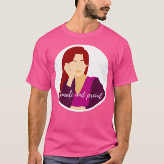 T-shirt Amme femelle Rouge Fière