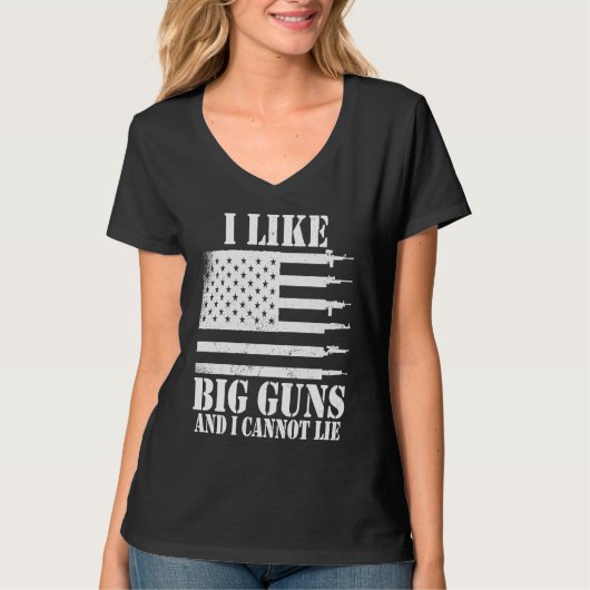 T-shirt Ammo Gun I like big guns saying 1 (Devant)