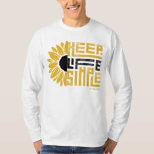 T-shirt AMMO Vêtements USA Garder la vie simple long manch