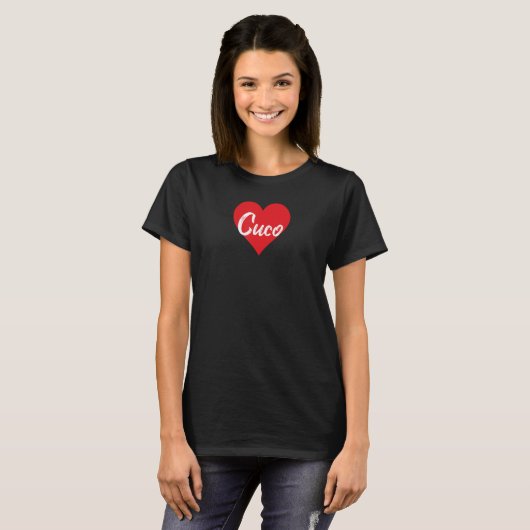 T-shirt Amo a Cuco Primer Nombre Yo Corazón (Devant entier)
