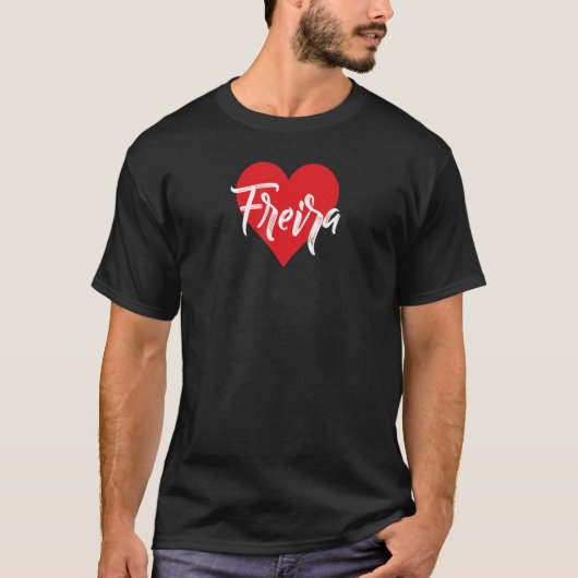 T-shirt Amo A Freira Primer Nombre Yo Corazón (Devant)