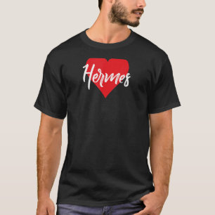 T-shirt Amo A Hermes Primer Nombre Yo Corazón