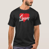 T-shirt Amo A Liam Primer Nombre Yo Corazón (Devant)