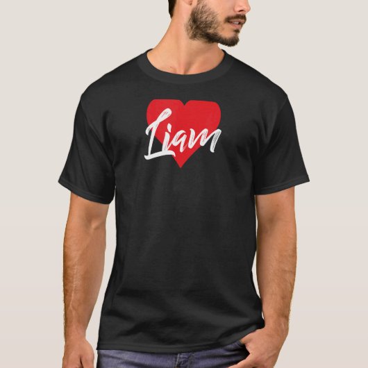 T-shirt Amo A Liam Primer Nombre Yo Corazón (Devant)