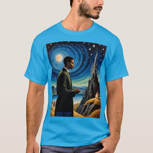 T-shirt Amor Fati Starry Château de nuit (Devant)