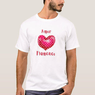 T-shirt Amor Flamenco Coeur rouge avec passion Pois